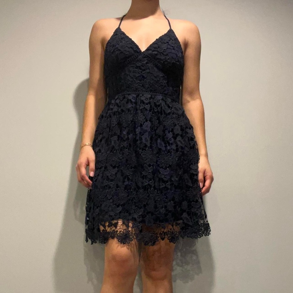 Hollister Navy Lace Dress